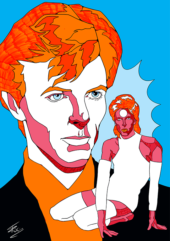 Ilustración de David Bowie