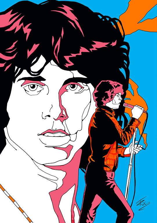 Ilustración de Jim Morrison
